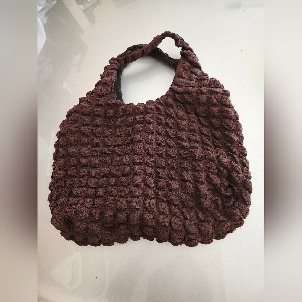 Dark Brown Puffer/Bubble Bag